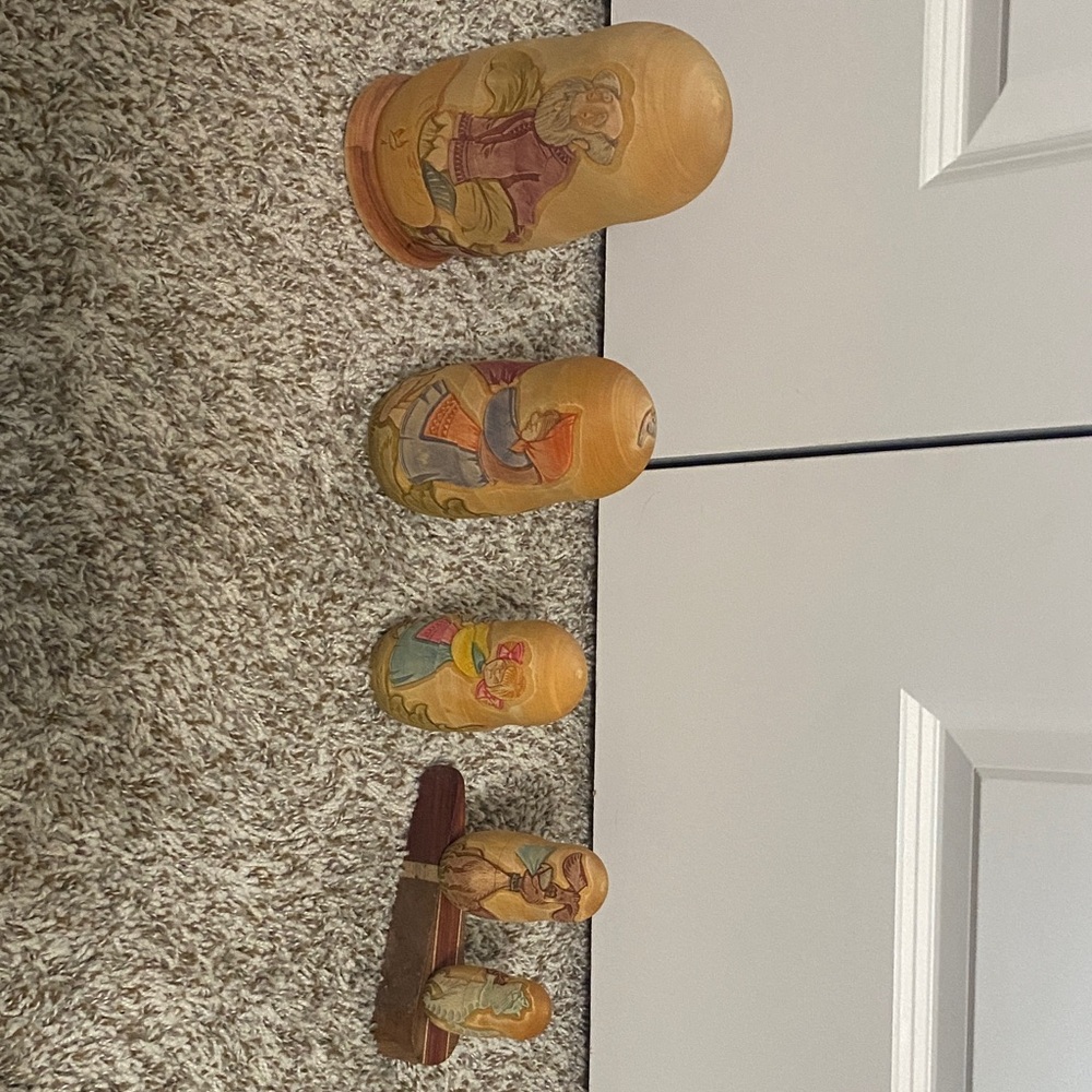 Hand-Painted Wooden Nesting Doll - Picture 2 of 9